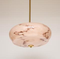1940s French Petite Glass And Brass Pendant - 4579857