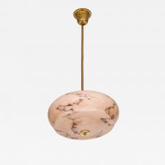 1940s French Petite Glass And Brass Pendant - 4588396