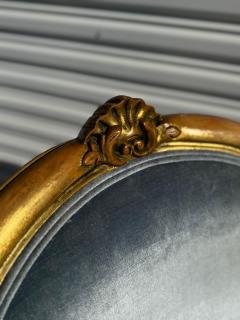 1940s French Provincial Giltwood Chaise Lounge in Velvet Fabric - 4365236