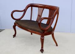 1940s French Sculptural Frame Cherry wood Settee - 3395276