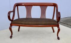 1940s French Sculptural Frame Cherry wood Settee - 3395278