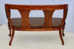 1940s French Sculptural Frame Cherry wood Settee - 3395282