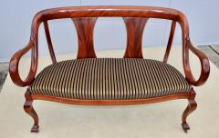 1940s French Sculptural Frame Cherry wood Settee - 3395289