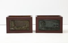 1940s French Signed Bronze Planters - 2109107