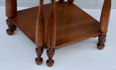 1940s French Two Tier Large Oak Side Table - 2816325