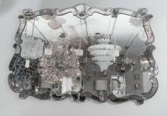 1940s Hollywood Regency Smoke and Clear Mirror - 3117921