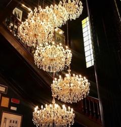 1940s Italian Antique Baroque Revival Crystal 12 Light Gilded Chandelier - 1571144