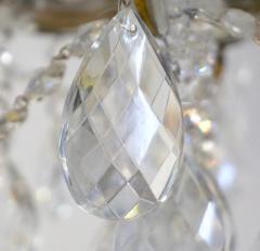 1940s Italian Antique Baroque Revival Crystal 12 Light Gilded Chandelier - 1571145