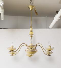 1940s Italian Glass And Brass Chandelier - 3933493