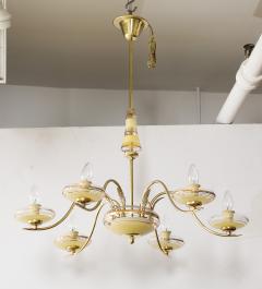 1940s Italian Glass And Brass Chandelier - 3933494