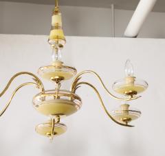 1940s Italian Glass And Brass Chandelier - 3933502