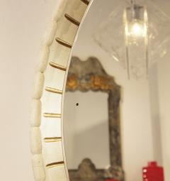 1940s Italian Large Illuminated Wooden Mirror - 2357322