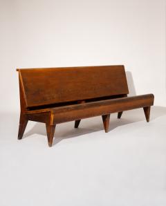 1940s Italian Solid Wood Mid Century Bench - 4362540