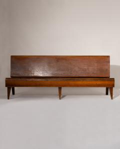 1940s Italian Solid Wood Mid Century Bench - 4362541