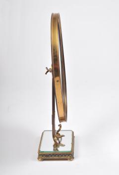 1940s Italian brass oval table mirror - 4706513