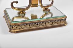 1940s Italian brass oval table mirror - 4706515