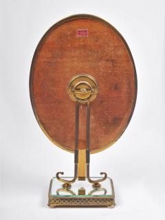 1940s Italian brass oval table mirror - 4706517