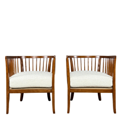 1940s Italian pair exceptional spindle back armchairs - 4141218