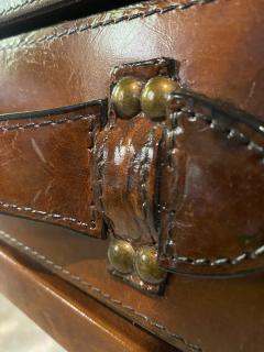 1940s Mid Century Italian Leather Desk - 2599419
