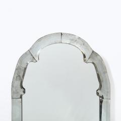 1940s Mid Century Serifed Arch Form Mirror with Smoked Antiqued Mirror Borders - 2909617