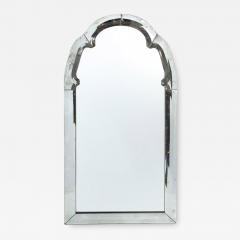 1940s Mid Century Serifed Arch Form Mirror with Smoked Antiqued Mirror Borders - 2910793