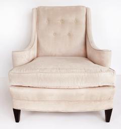 1940s Mid century Modern Club Chairs Ultrasuede Upholstery Loose Seat Cushions - 4375529