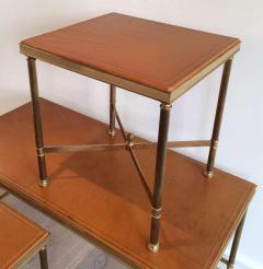 1940s Nesting Cocktail Tables with Original Leather Top - 780349