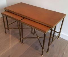 1940s Nesting Cocktail Tables with Original Leather Top - 780350