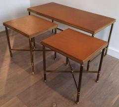 1940s Nesting Cocktail Tables with Original Leather Top - 780351