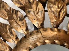 1940s Petite French Gilt Metal Sunflower Light - 4793064