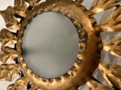 1940s Petite French Gilt Metal Sunflower Light - 4793118