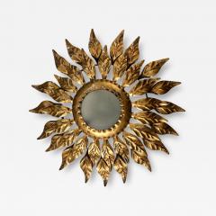 1940s Petite French Gilt Metal Sunflower Light - 4793139