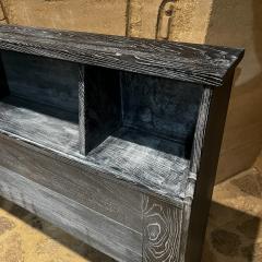 1940s Queen Headboard Sliding Doors Cerused Oak and Brass Starline Los Angeles - 3011911