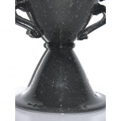 1940s Rare Pair of Black and Smoked Gray Murano Glass Lamps - 635941