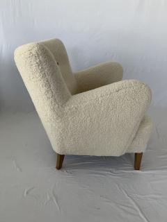 1940s Scandinavian Sheepskin Shearling Lounge Chair - 3920842