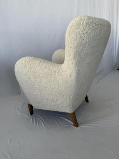 1940s Scandinavian Sheepskin Shearling Lounge Chairs - 3920809