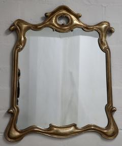 1940s Sculptural Gold And Silver Italian Large Wall Mirror - 3395395