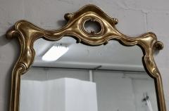 1940s Sculptural Gold And Silver Italian Large Wall Mirror - 3395397