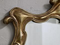 1940s Sculptural Gold And Silver Italian Large Wall Mirror - 3395399