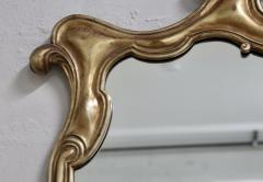 1940s Sculptural Gold And Silver Italian Large Wall Mirror - 3395416