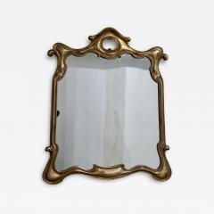 1940s Sculptural Gold And Silver Italian Large Wall Mirror - 3401980