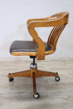 1940s Swivel Desk Chair in Oak Wood - 3525038