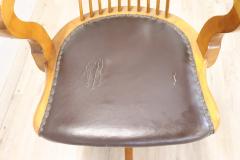 1940s Swivel Desk Chair in Oak Wood - 3525039