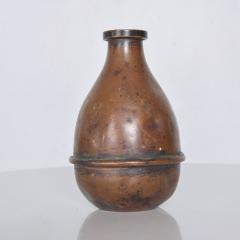 1940s Vintage Industrial Aged Bottle Vase Jug in Patinated Copper USA - 1890466