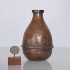1940s Vintage Industrial Aged Bottle Vase Jug in Patinated Copper USA - 1890468