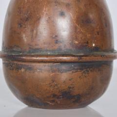 1940s Vintage Industrial Aged Bottle Vase Jug in Patinated Copper USA - 1890470