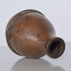 1940s Vintage Industrial Aged Bottle Vase Jug in Patinated Copper USA - 1890471