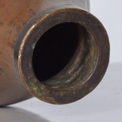 1940s Vintage Industrial Aged Bottle Vase Jug in Patinated Copper USA - 1890472