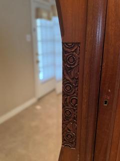 1940s Walnut French Armoire with Beveled Mirror - 4323216