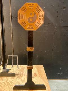 1940s Yin Yang Fireplace set in Wrought Iron Copper - 4437204